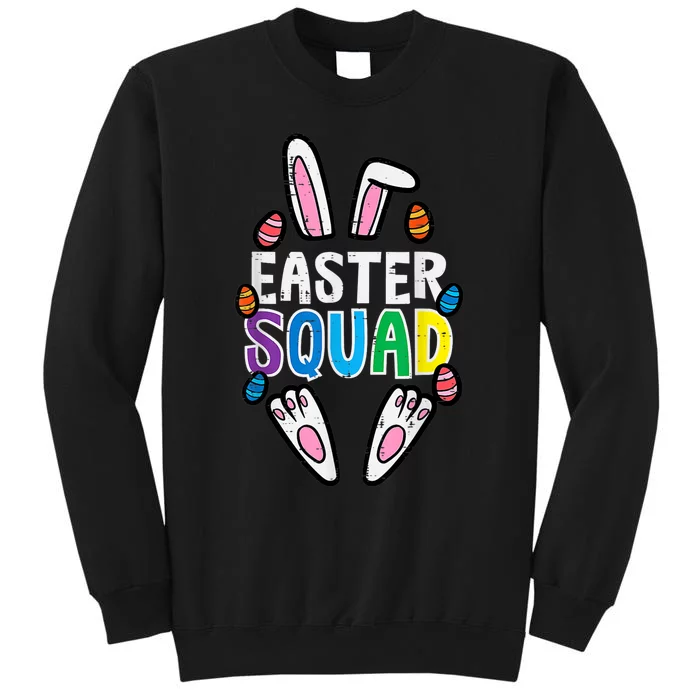 Easter Squad Bunny Rabbit Matching Crew Tall Sweatshirt