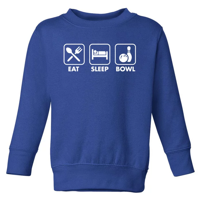 Eat Sleep Bowl Funny Bowling League Christmas Gift Dad Mom Funny Gift Toddler Sweatshirt