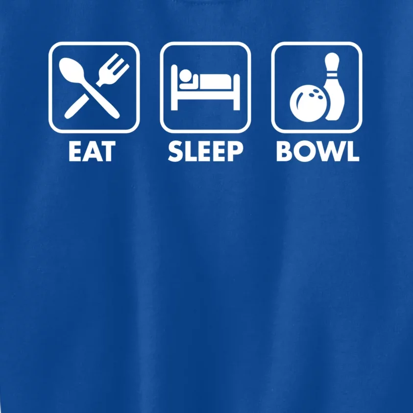 Eat Sleep Bowl Funny Bowling League Christmas Gift Dad Mom Funny Gift Kids Sweatshirt