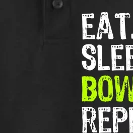 Eat Sleep Bowl Repeat Bowling Bowler Funny Gift Dry Zone Grid Performance Polo