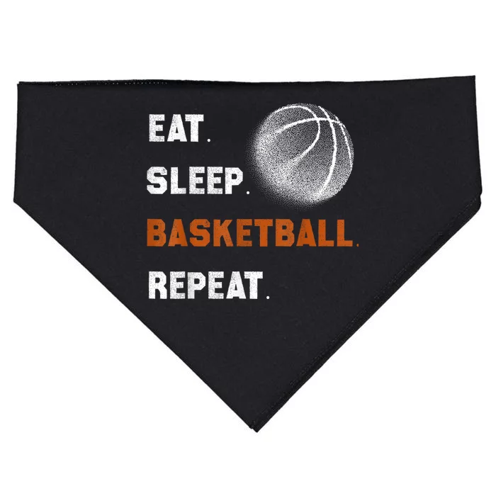 Eat Sleep Basketball Repeat USA-Made Doggie Bandana