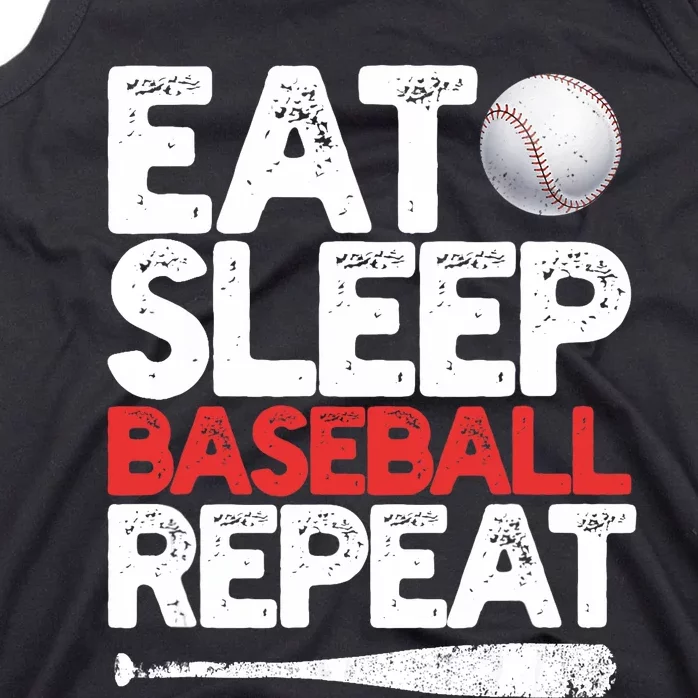 Eat Sleep Baseball Repeat Catcher Pitcher Baseball Tank Top