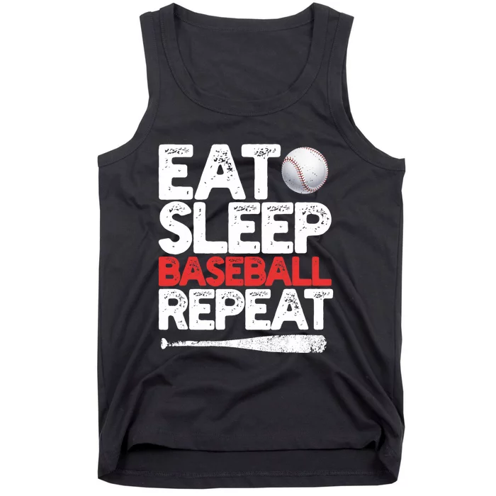 Eat Sleep Baseball Repeat Catcher Pitcher Baseball Tank Top