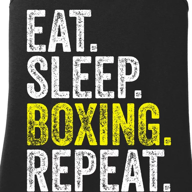 Eat Sleep Boxing Repeat Boxer Fighter Fighting Workout Gift Ladies Essential Tank