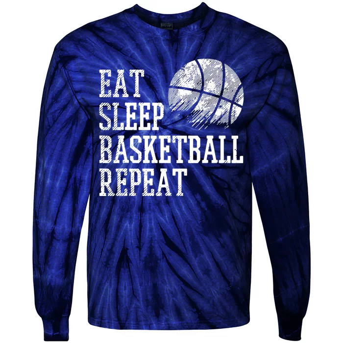 Eat Sleep Basketball Repeat Coach Player Men Women Tie-Dye Long Sleeve Shirt