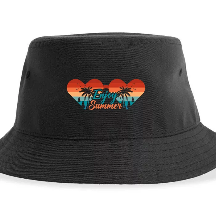 Enjoy Summer Beach Vibes Sustainable Bucket Hat