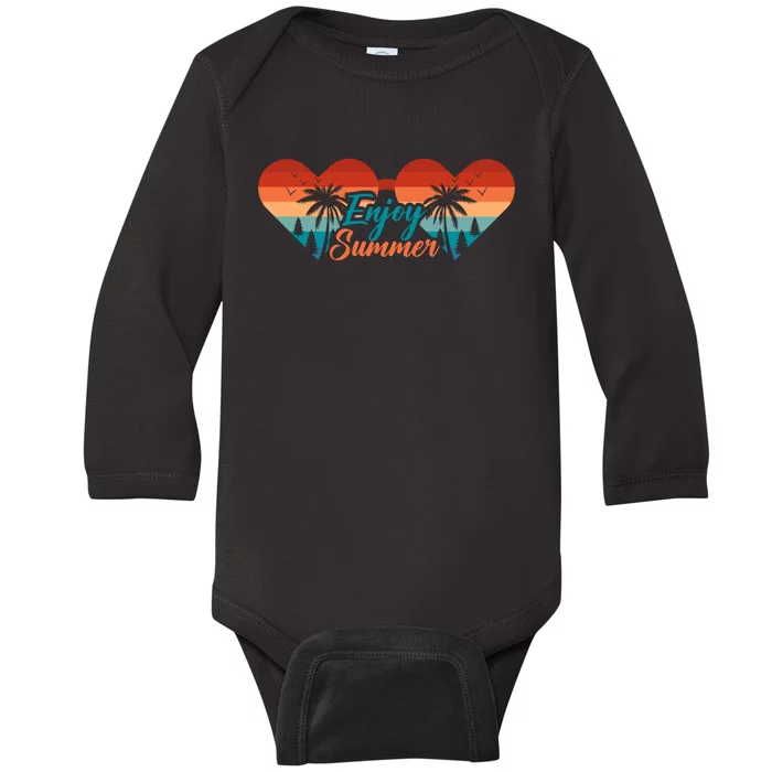 Enjoy Summer Beach Vibes Baby Long Sleeve Bodysuit