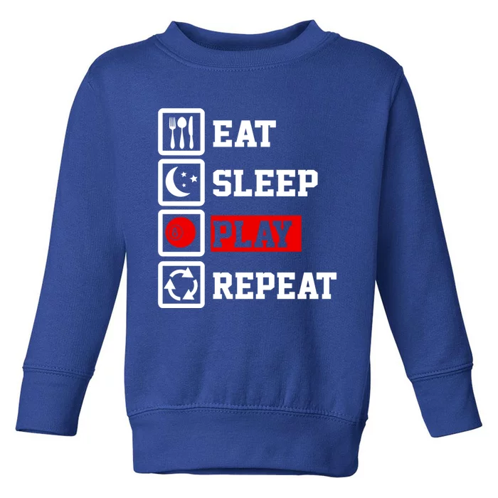 Eat Sleep Billiard Repeat Funny Billiard Gift Toddler Sweatshirt