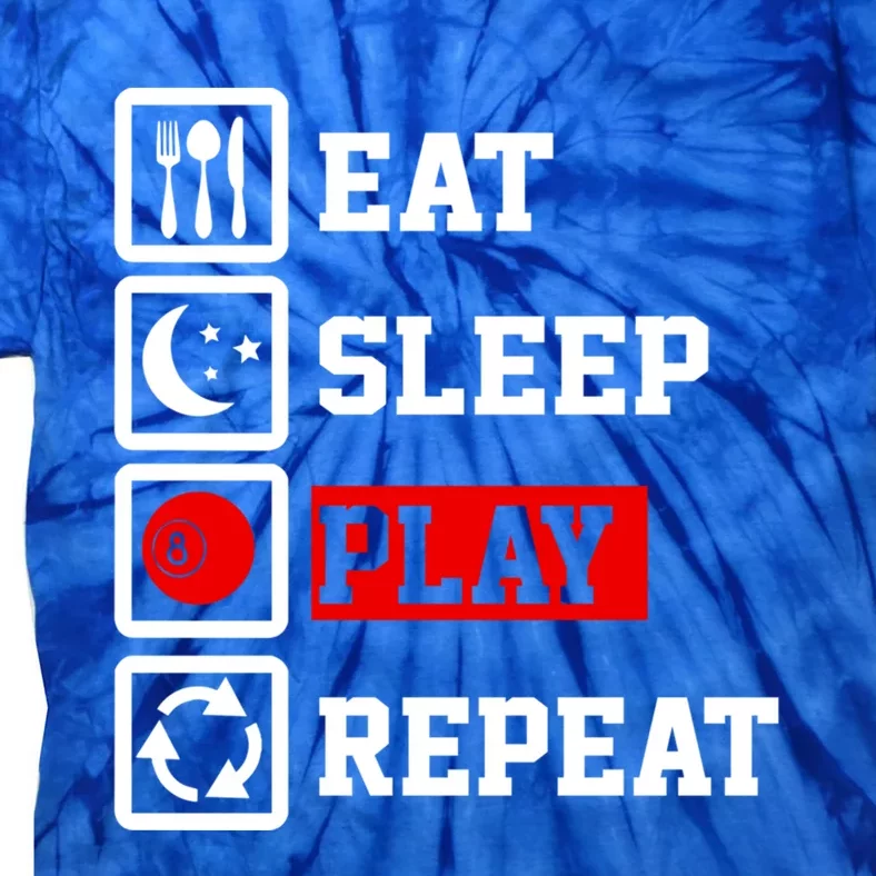 Eat Sleep Billiard Repeat Funny Billiard Gift Tie-Dye T-Shirt