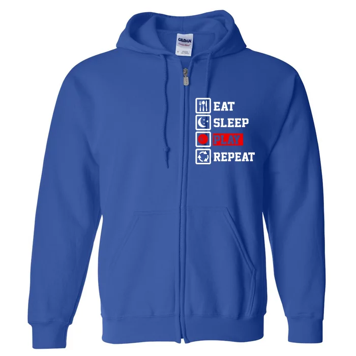 Eat Sleep Billiard Repeat Funny Billiard Gift Full Zip Hoodie