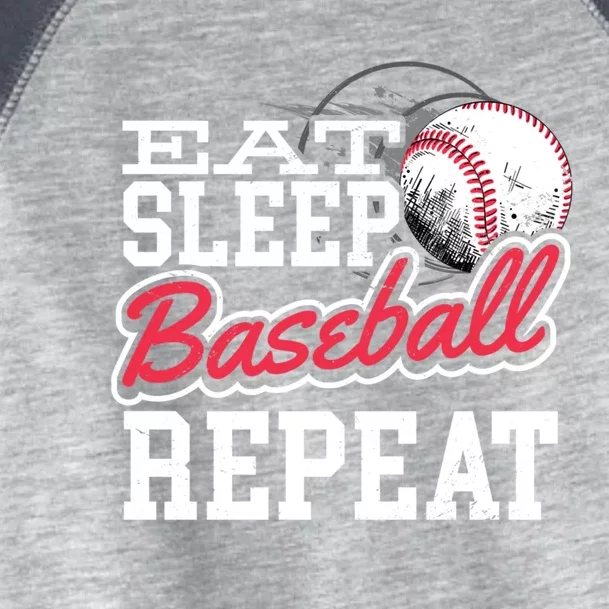 Eat Sleep Baseball Repeat Baseball Player Sports Lover Gift Toddler Fine Jersey T-Shirt