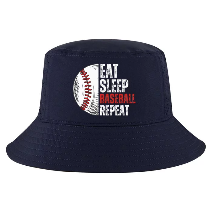 Eat Sleep Baseball Repeat Funny Baseball Players Cool Comfort Performance Bucket Hat