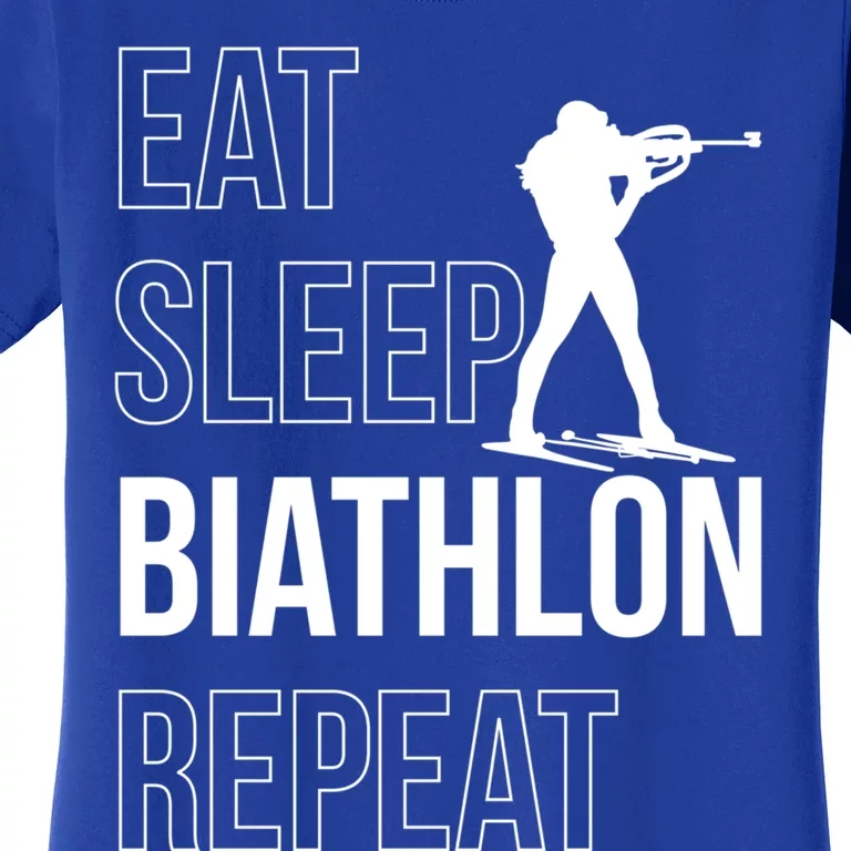 Eat Sleep Biathlon Skiing Shooting Ski Gift Women's T-Shirt