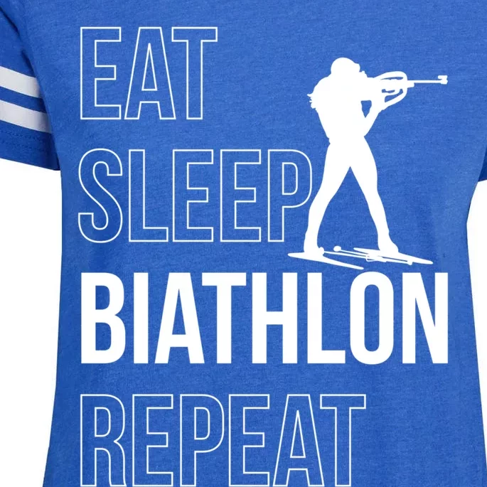 Eat Sleep Biathlon Skiing Shooting Ski Gift Enza Ladies Jersey Football T-Shirt