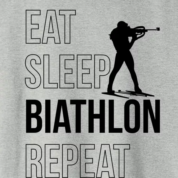 Eat Sleep Biathlon Skiing Shooting Ski Gift Women's Crop Top Tee