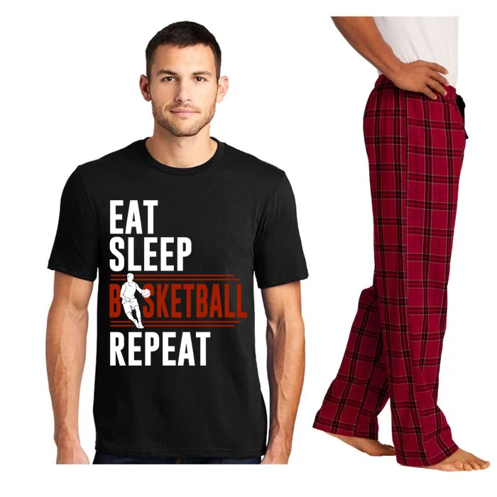 Eat Sleep Basketball Repeat Funny Basketball Pajama Set