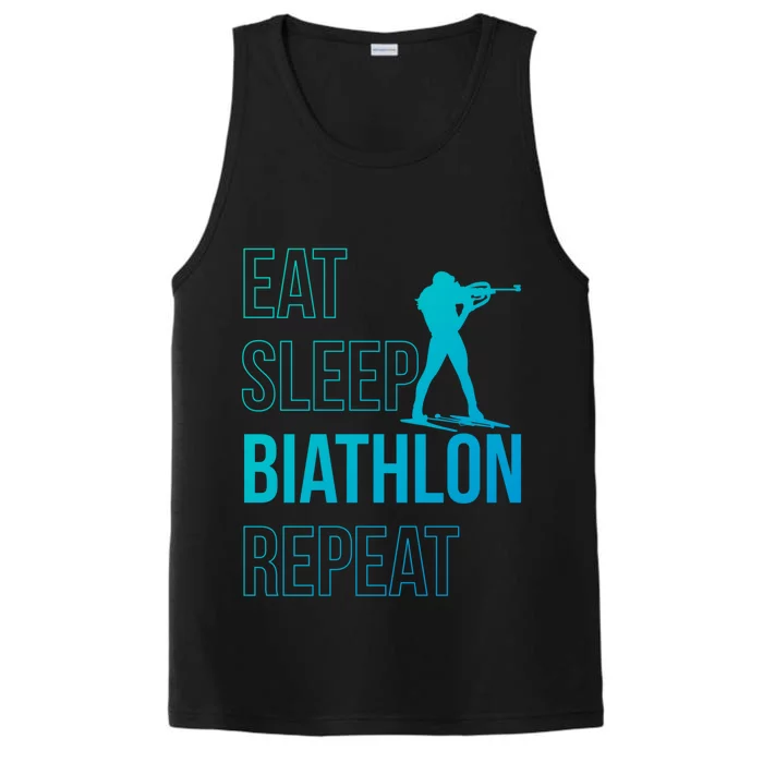 Eat Sleep Biathlon Skiing Shooting Ski Gift Performance Tank