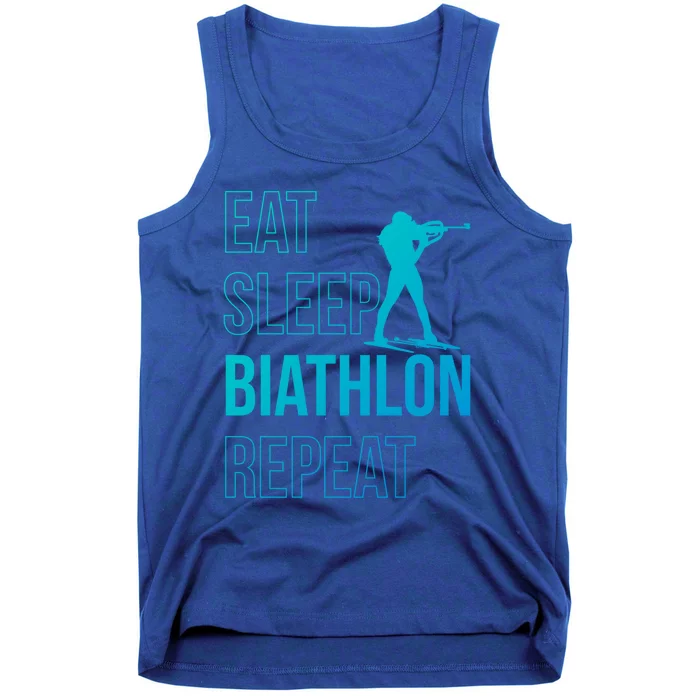 Eat Sleep Biathlon Skiing Shooting Ski Gift Tank Top