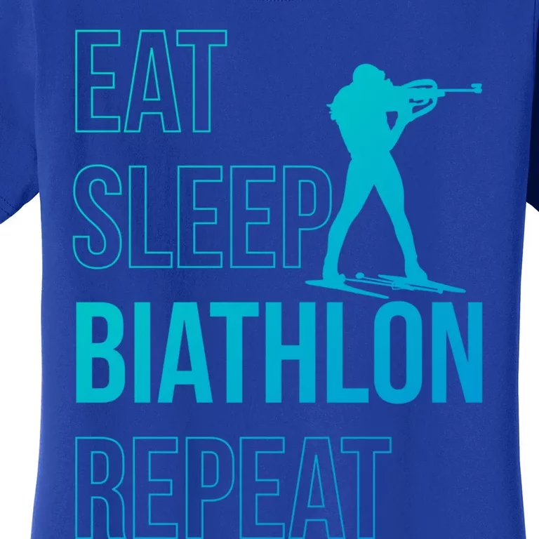 Eat Sleep Biathlon Skiing Shooting Ski Gift Women's T-Shirt