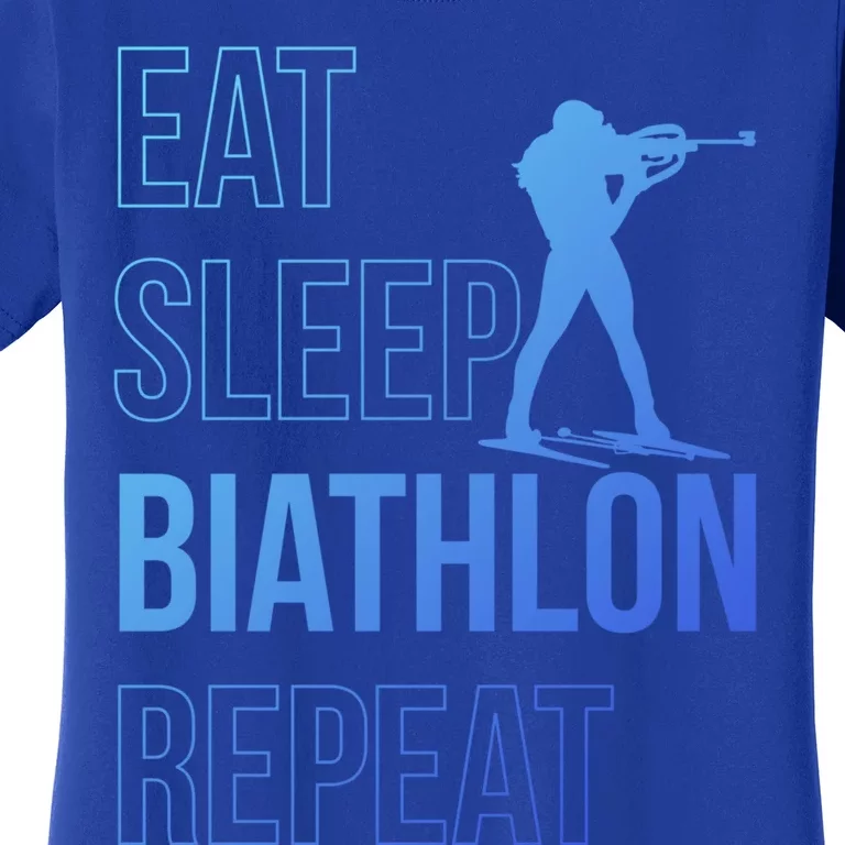 Eat Sleep Biathlon Skiing Shooting Ski Gift Women's T-Shirt