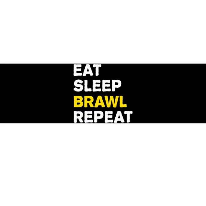 Eat Sleep Brawl Repeat Gamer Bumper Sticker