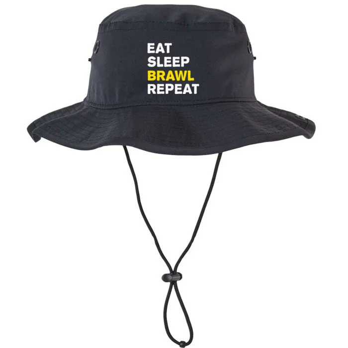 Eat Sleep Brawl Repeat Gamer Legacy Cool Fit Booney Bucket Hat