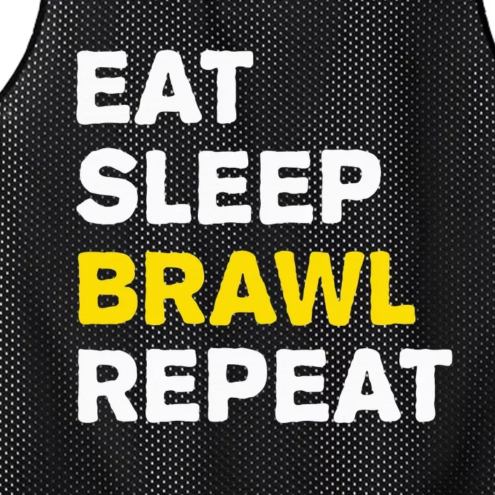 Eat Sleep Brawl Repeat Gamer Mesh Reversible Basketball Jersey Tank