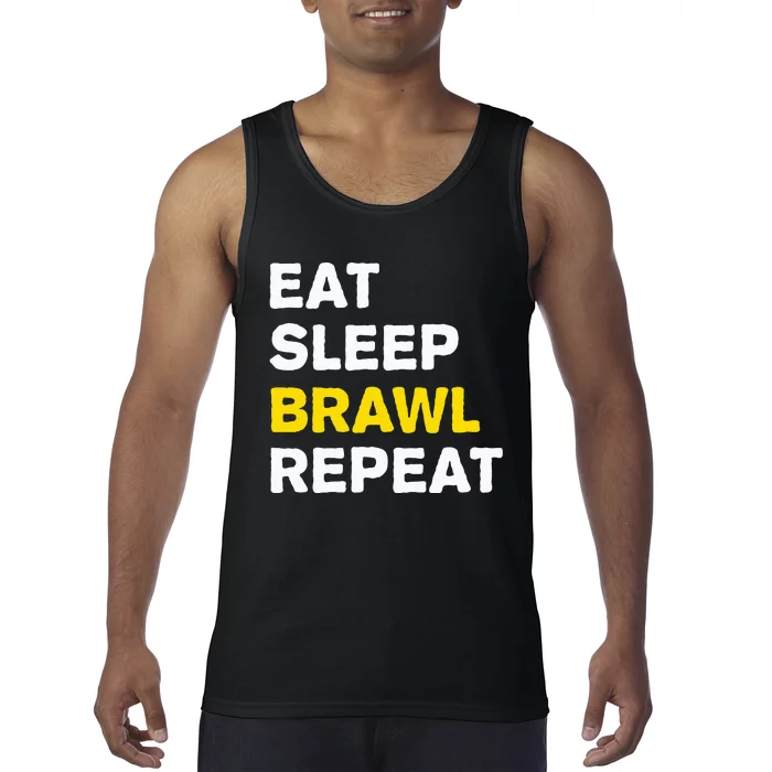 Eat Sleep Brawl Repeat Gamer Tank Top