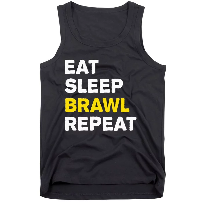 Eat Sleep Brawl Repeat Gamer Tank Top