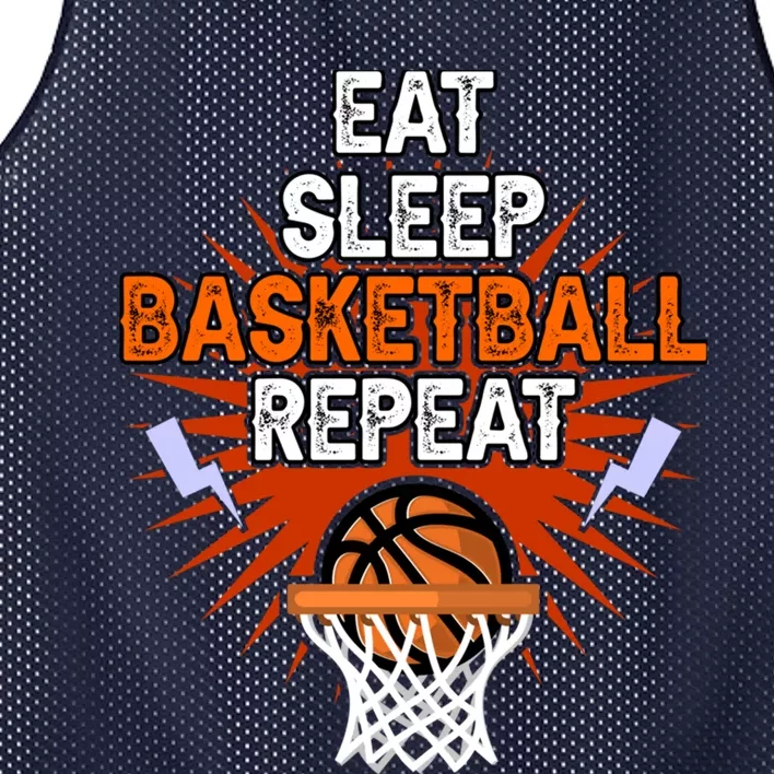 Eat Sleep Basketball Repeat Player Gift Funny Basketball Mesh Reversible Basketball Jersey Tank