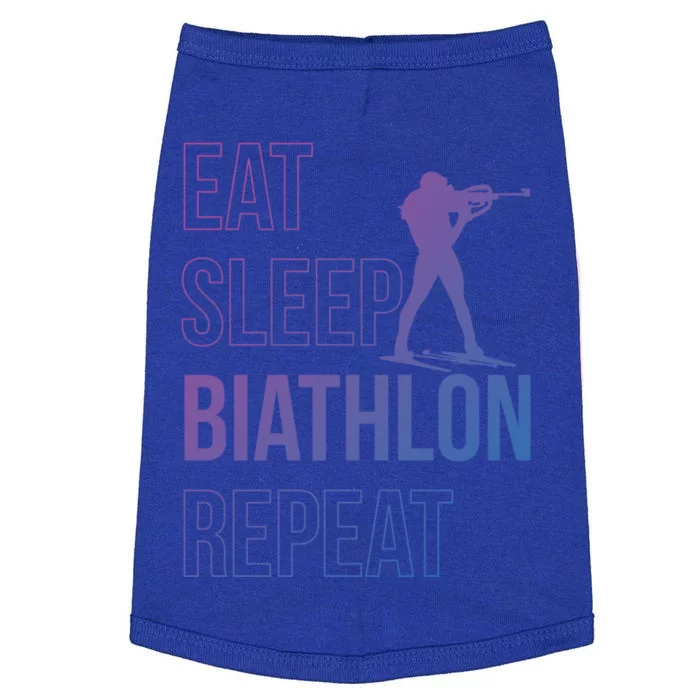 Eat Sleep Biathlon Skiing Shooting Ski Gift Doggie Tank