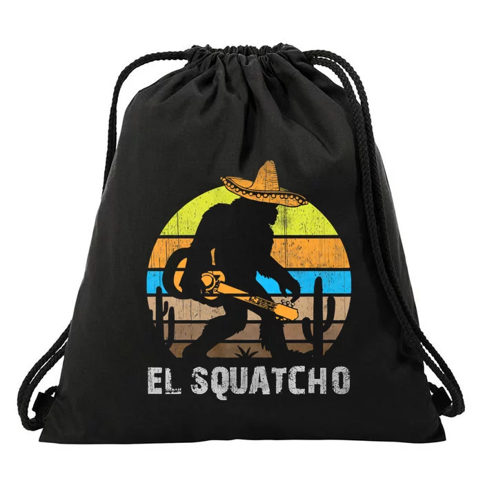 El Squatcho Bigfoot Sasquatch Drawstring Bag