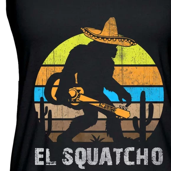 El Squatcho Bigfoot Sasquatch Ladies Essential Flowy Tank