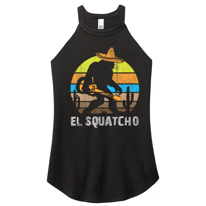 El Squatcho Bigfoot Sasquatch Women’s Perfect Tri Rocker Tank