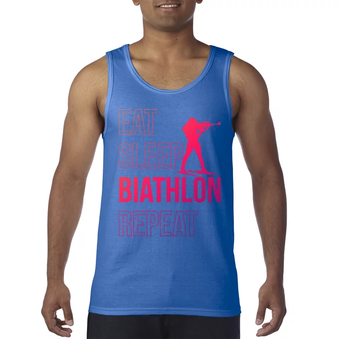 Eat Sleep Biathlon Skiing Shooting Ski Gift Tank Top