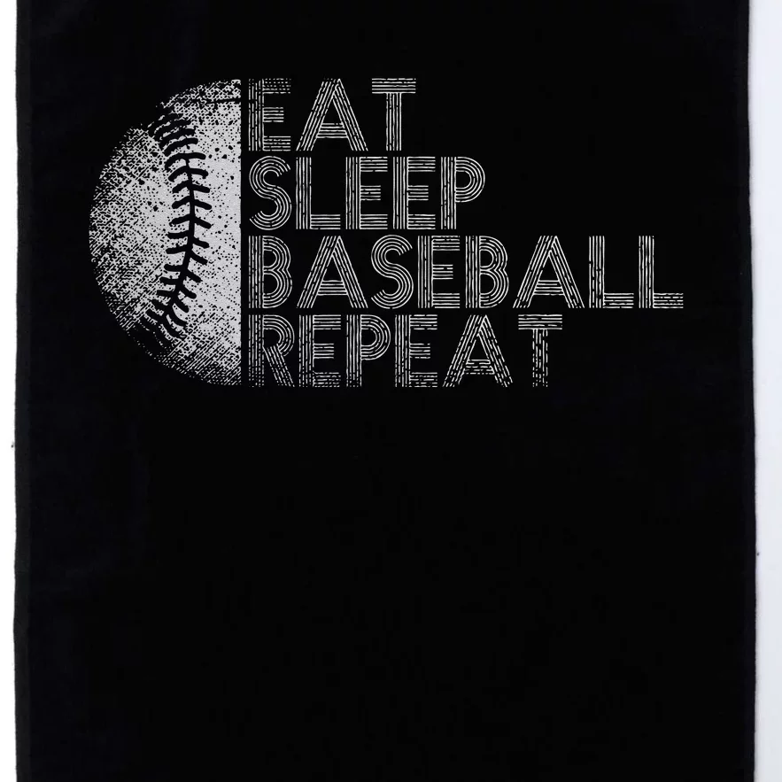 Eat Sleep Baseball Repeat Baseball Player Funny Baseball Platinum Collection Golf Towel