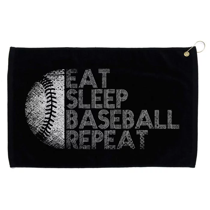 Eat Sleep Baseball Repeat Baseball Player Funny Baseball Grommeted Golf Towel