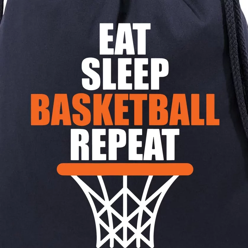 Eat Sleep Basketball Repeat Shirts For Basketball Fans Drawstring Bag