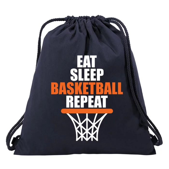 Eat Sleep Basketball Repeat Shirts For Basketball Fans Drawstring Bag