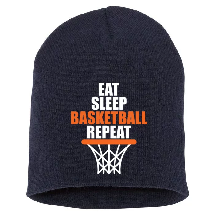 Eat Sleep Basketball Repeat Shirts For Basketball Fans Short Acrylic Beanie