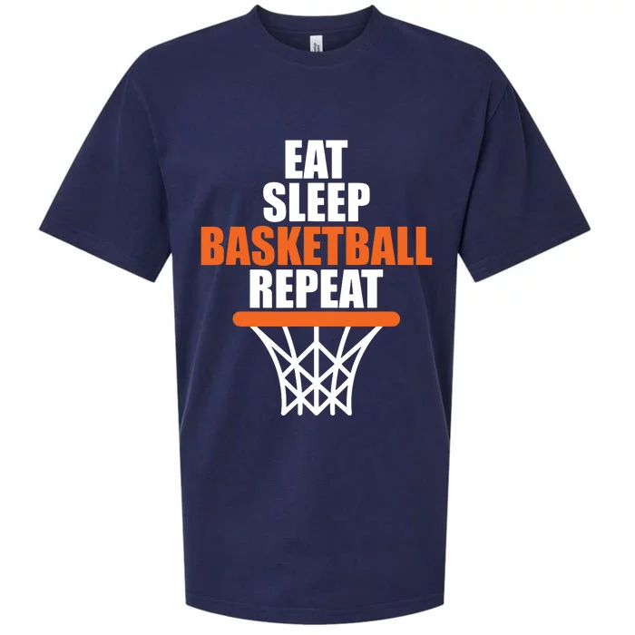 Eat Sleep Basketball Repeat Shirts For Basketball Fans Sueded Cloud Jersey T-Shirt