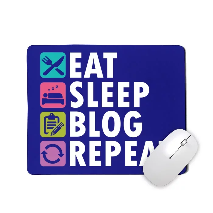 Eat Sleep Blog Blogger Blogging Influencer Writer Author Gift Mousepad