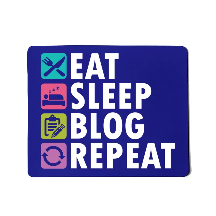 Eat Sleep Blog Blogger Blogging Influencer Writer Author Gift Mousepad