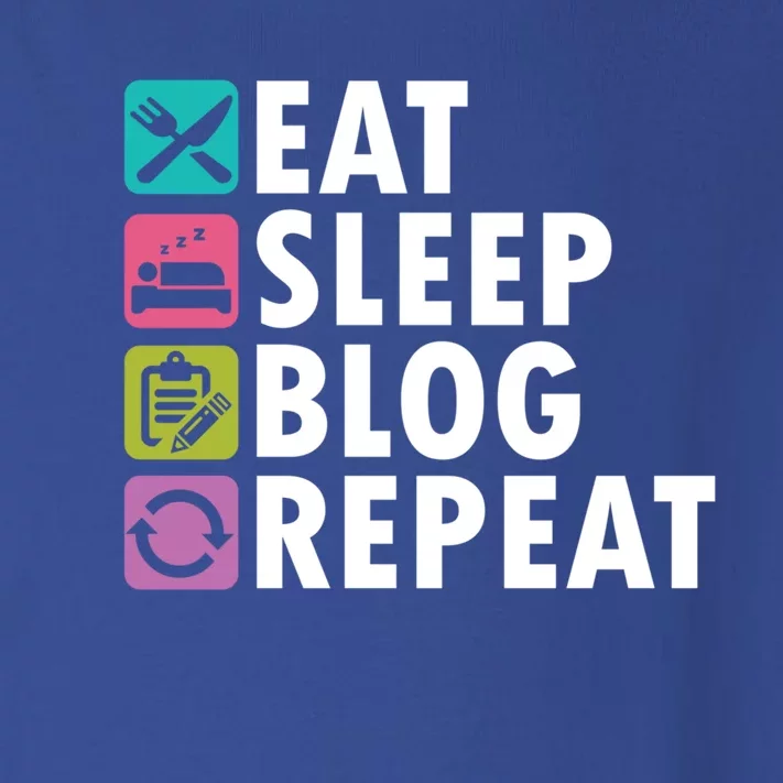 Eat Sleep Blog Blogger Blogging Influencer Writer Author Gift Toddler Long Sleeve Shirt