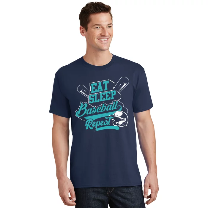 Eat Sleep Baseball Repeat - Baseball Player Gift T-Shirt