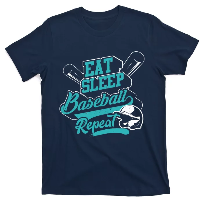 Eat Sleep Baseball Repeat - Baseball Player Gift T-Shirt