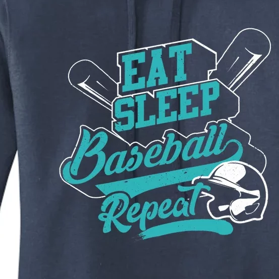 Eat Sleep Baseball Repeat - Baseball Player Gift Women's Pullover Hoodie