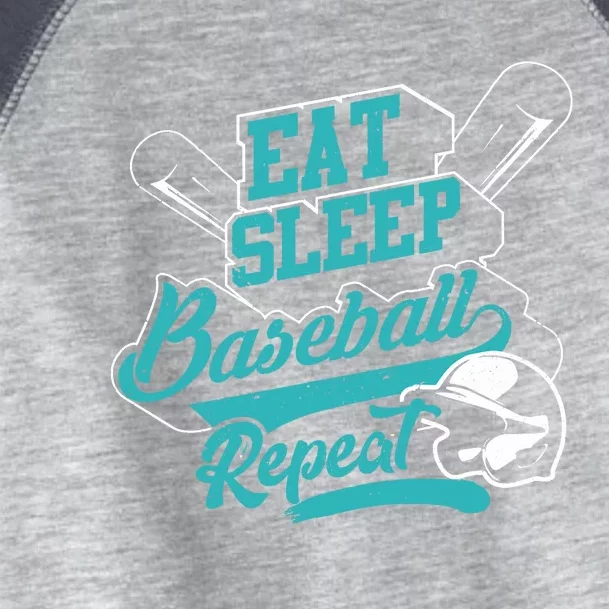 Eat Sleep Baseball Repeat - Baseball Player Gift Toddler Fine Jersey T-Shirt