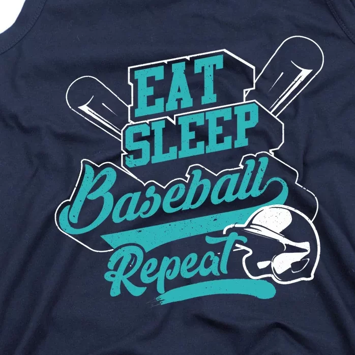 Eat Sleep Baseball Repeat - Baseball Player Gift Tank Top