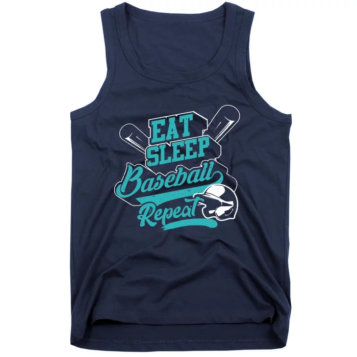 Eat Sleep Baseball Repeat - Baseball Player Gift Tank Top